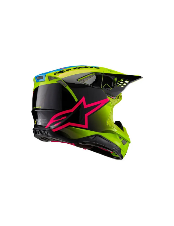 Alpinestars Supertech M10 Unite ECE Motorradhelm – Fluo Yellow/Black/Diva/Pink/Gl 83016235138 - 2