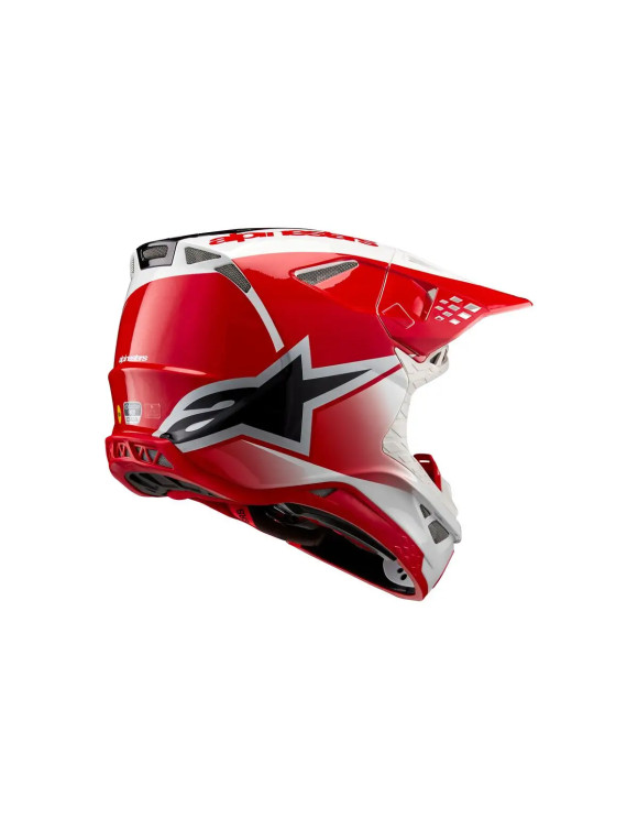 Casco Moto Alpinestars Supertech M10 Unite ECE - Rosso/Bianco lucido 83016233182 - 2