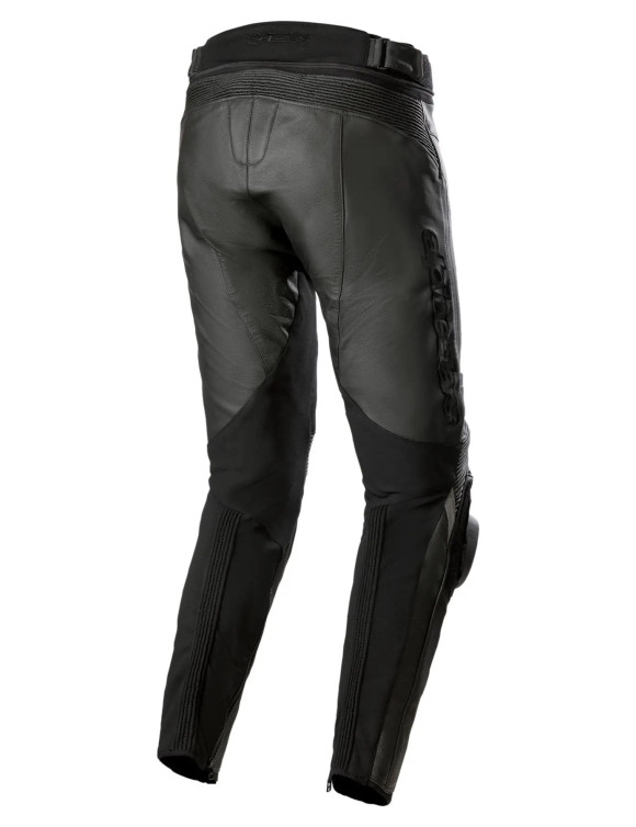 Pantalon de moto en cuir Alpinestars Missile V3 - Court - Noir/Noir 31206221100 - 2