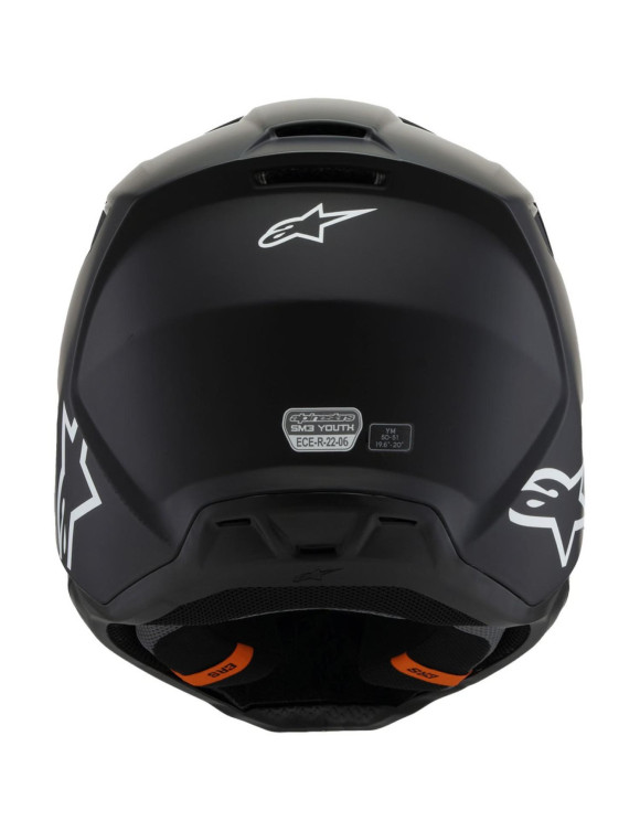 Alpinestars Solid SM3 Motorcycle Helmet for Boys ECE06 - Matt Black 8302425110 - 3