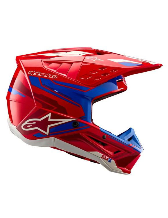 Alpinestars SM5 Action 2 ECE Motorcycle Helmet - Bright Red/Shiny Blue 83060233017 - 3 Alpinestars SM5 Action 2 ECE Motorcycle Helmet - Bright Red/Shiny Blue 83060233017 - 3