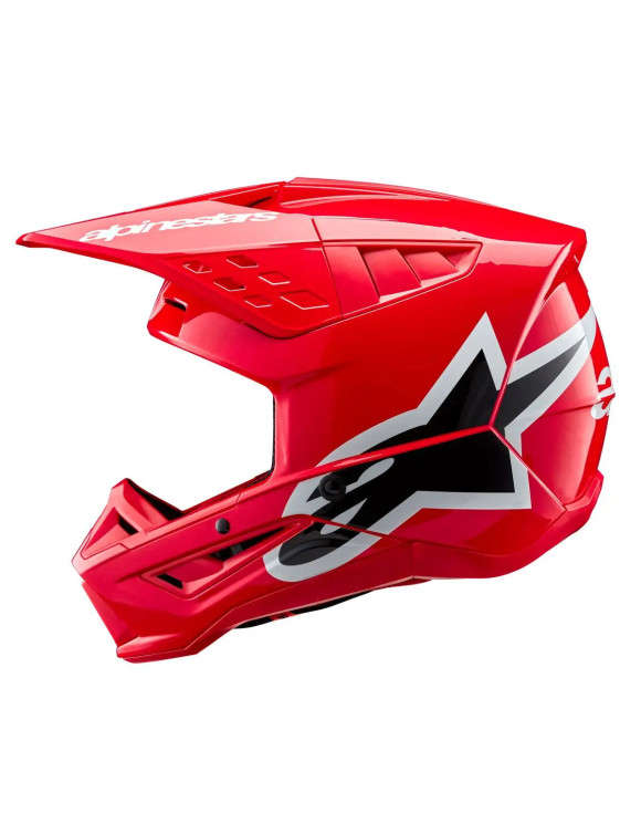 Casco de moto Alpinestars SM5 Corp ECE - Rojo brillante brillante 83063233010 - 3