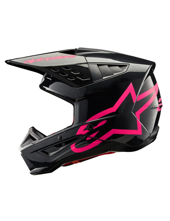 Casco de moto Alpinestars SM5 Corp ECE - Negro/Diva rosa brillante 83063231839 - 3
