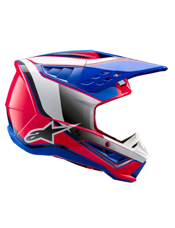 Alpinestars SM5 Sail ECE Motorcycle Helmet - White/Pink Diva/Blue Enamel/GI 83067232387 - 3