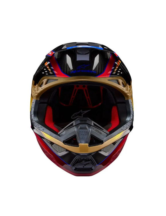 Alpinestars Supertech M10 Era ECE Motorradhelm – Gold/Riogelb/Glänzendes Rot 83011235938 - 3