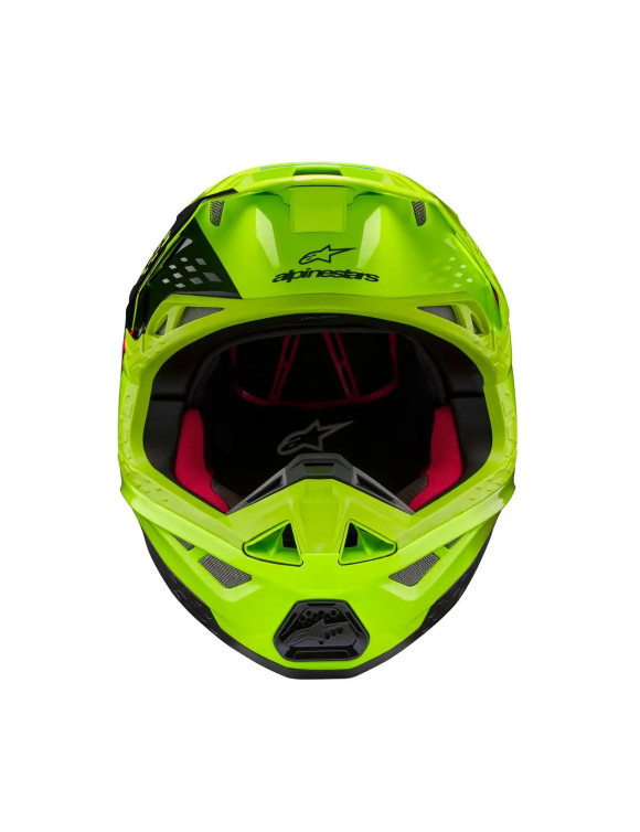 Alpinestars Supertech M10 Unite ECE Motorradhelm – Fluo Yellow/Black/Diva/Pink/Gl 83016235138 - 3