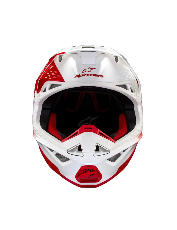 Alpinestars Supertech M10 Unite ECE Motorcycle Helmet - Glossy Red/White 83016233182 - 3