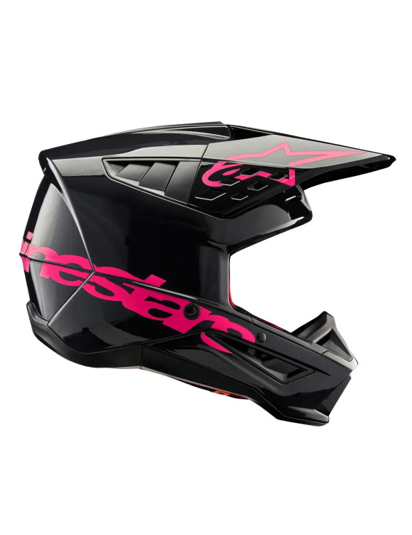 Casco de moto Alpinestars SM5 Corp ECE - Negro/Diva rosa brillante 83063231839 - 4
