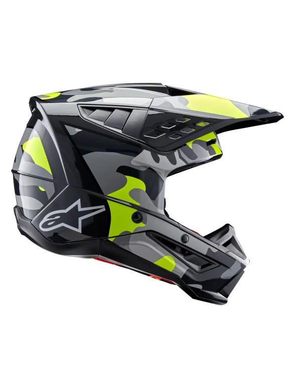 Casque de moto Alpinestars SM5 Rover 2 ECE - Gris foncé/Jaune fluo brillant 83038239350 - 4