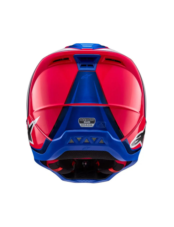 Alpinestars SM5 Sail ECE Motorcycle Helmet - White/Pink Diva/Blue Enamel/GI 83067232387 - 4