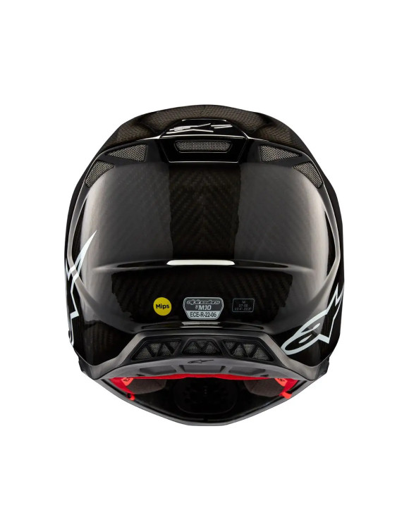 Casco de moto Alpinestars Solid Supertech M10 ECE - Carbono/negro brillante 83001231188 - 4