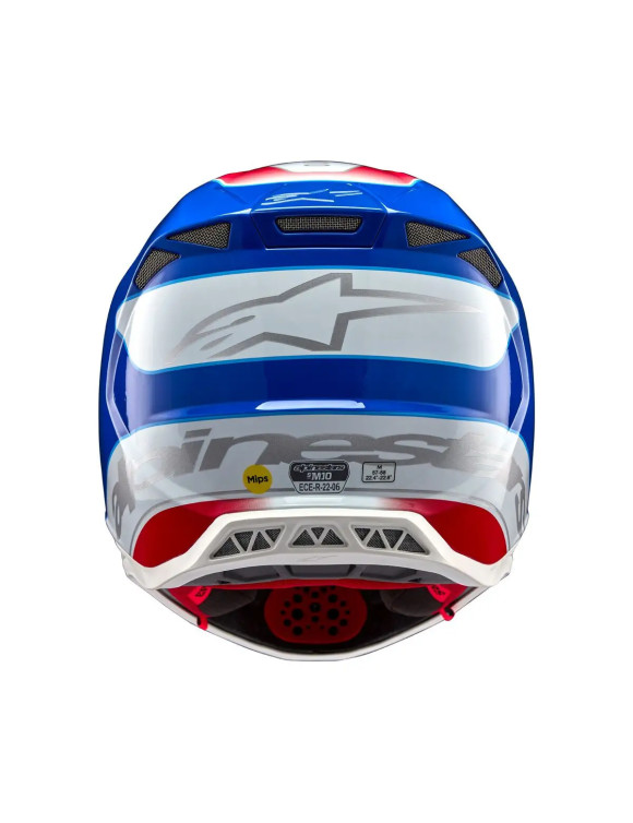 Casco de motocicleta Alpinestars Supertech M10 Aeon ECE - rojo brillante/azul brillante 83018233017 - 4