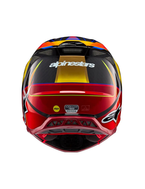 Alpinestars Supertech M10 Era ECE Motorcycle Helmet - Gold/Rio Yellow/Shiny Red 83011235938 - 4