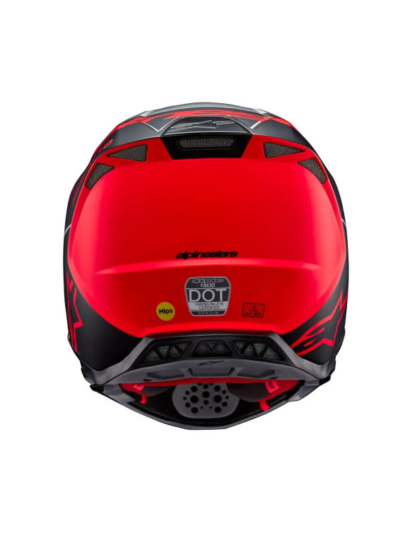 Alpinestars Supertech M10 Flood ECE Motorradhelm – Silber/Schwarz/Fluo Orange/M G 83009231954 - 4