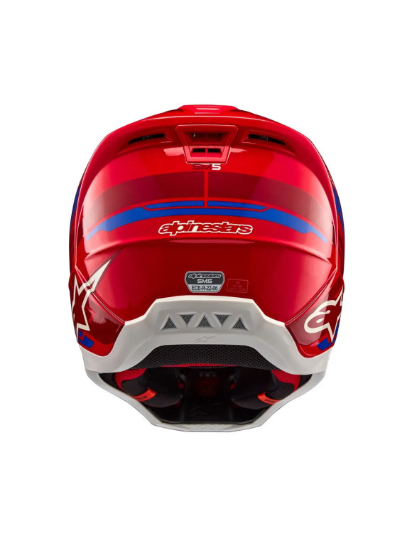 Alpinestars SM5 Action 2 ECE Motorcycle Helmet - Bright Red/Shiny Blue 83060233017 - 5 Alpinestars SM5 Action 2 ECE Motorcycle Helmet - Bright Red/Shiny Blue 83060233017 - 5