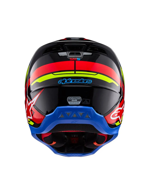 Alpinestars SM5 Action 2 ECE Motorradhelm – Schwarz/Fluo Gelb/Leuchtend Rot G 83060231533 - 5