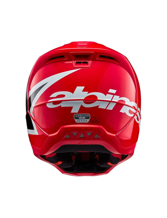 Casco de moto Alpinestars SM5 Corp ECE - Rojo brillante brillante 83063233010 - 5