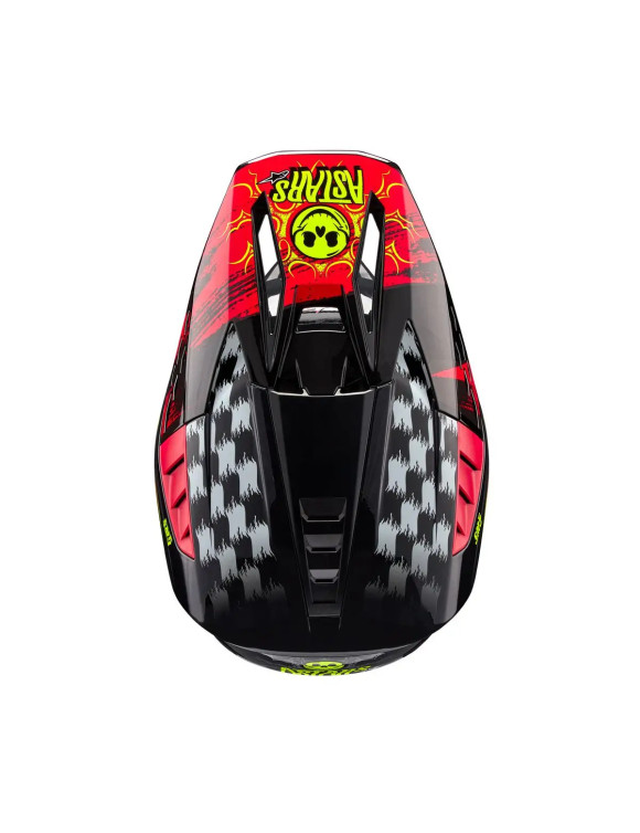 Casque de moto Alpinestars SM5 Rash ECE - Gris foncé/Rouge vif brillant 83070239033 - 5