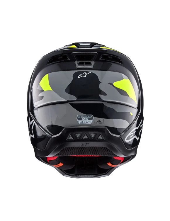 Alpinestars SM5 Rover 2 ECE Motorradhelm – Dunkelgrau/Glänzendes Fluo-Gelb 83038239350 - 5