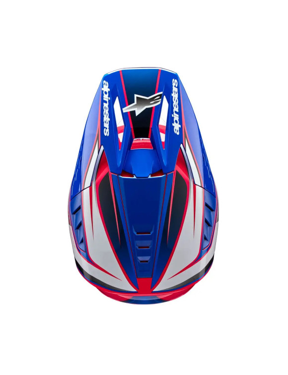 Alpinestars SM5 Sail ECE Motorcycle Helmet - White/Pink Diva/Blue Enamel/GI 83067232387 - 5