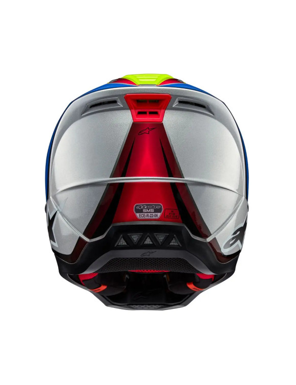 Casco de moto Alpinestars SM5 Sail ECE - Amarillo fluo/Esmalte azul/Plata G 83067235579 - 5 Casco de moto Alpinestars SM5 Sail ECE - Amarillo fluo/Esmalte azul/Plata G 83067235579 - 5