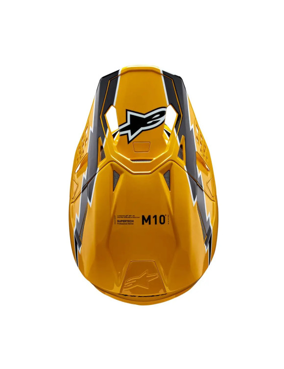 Alpinestars Supertech M10 Ampress ECE Motorcycle Helmet - Glossy Black/Yellow 83006231414 - 5 Alpinestars Supertech M10 Ampress ECE Motorcycle Helmet - Glossy Black/Yellow 83006231414 - 5