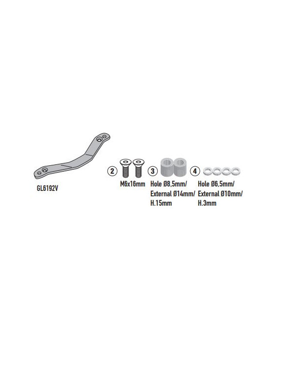 Kit específico para montar el baúl trasero SRA5143, Givi 5148KIT, BMW c 400 x - 1