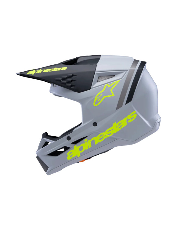 Casque de moto Alpinestars SM3 Radium pour garçons ECE06 - Gris/Noir/Jaune FL/Mat 83019259510 - 2 Casque de moto Alpinestars SM3 Radium pour garçons ECE06 - Gris/Noir/Jaune FL/Mat 83019259510 - 2
