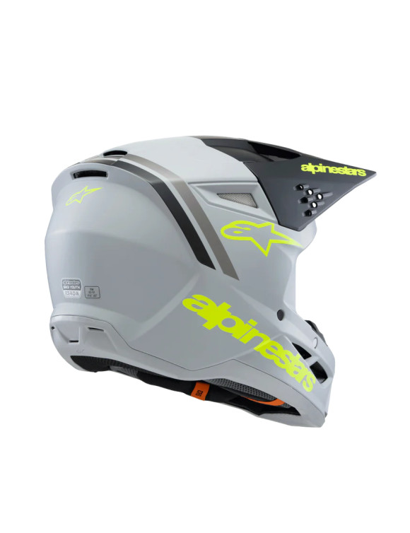 Alpinestars SM3 Radium Motorradhelm für Jungen ECE06 – Grau/Schwarz/Fl Gelb/Matt 83019259510 - 3 Alpinestars SM3 Radium Motorradhelm für Jungen ECE06 – Grau/Schwarz/Fl Gelb/Matt 83019259510 - 3