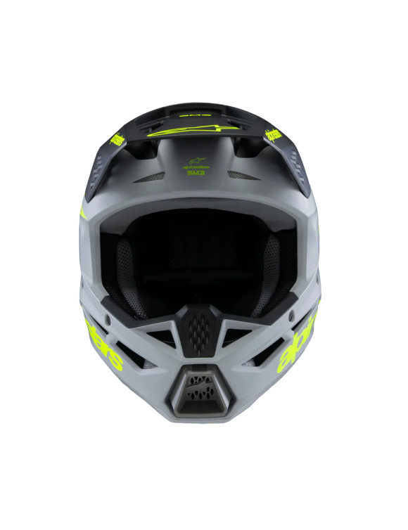 Alpinestars SM3 Radium Motorcycle Helmet for Boys ECE06 - Grey/Black/Fl Yellow/Matt 83019259510 - 7