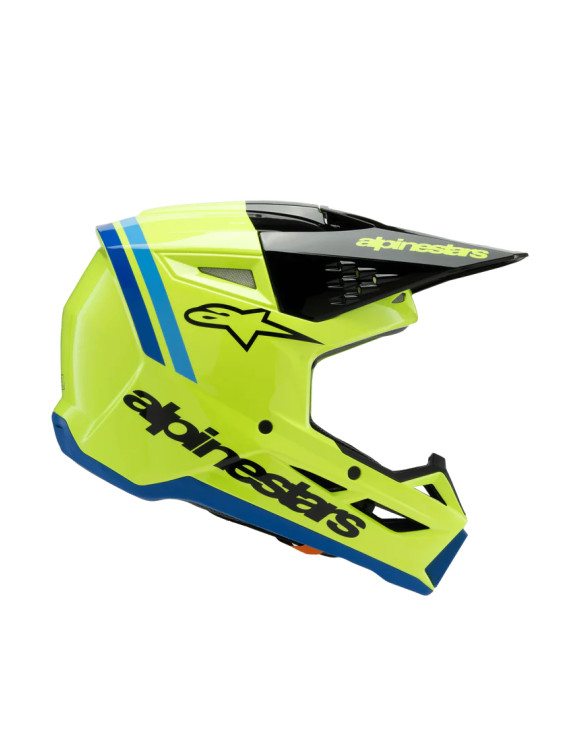 Casco Moto Alpinestars SM3 Radium Ragazzo ECE06 - Giallo fluo/Nero/Blu/Gl 83019255017 - 2