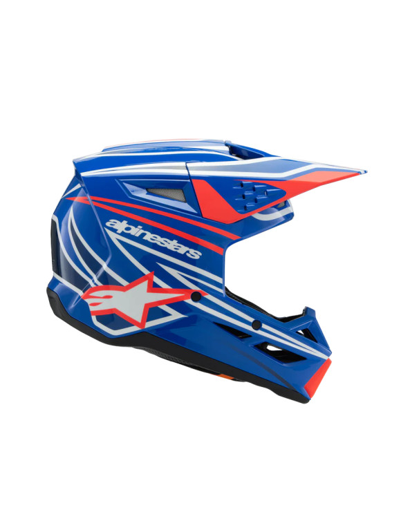 Casque de moto Alpinestars Wurx SM3 Boy ECE06 - Bleu/Rouge/Blanc/Noir GI 83021257312 - 3