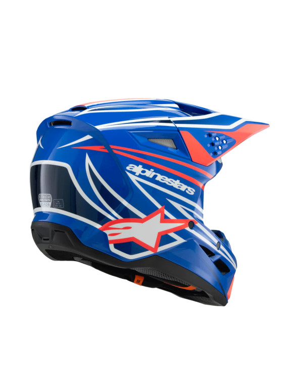 Casco de moto Alpinestars Wurx SM3 Boy ECE06 - azul/rojo/blanco/negro GI 83021257312 - 4