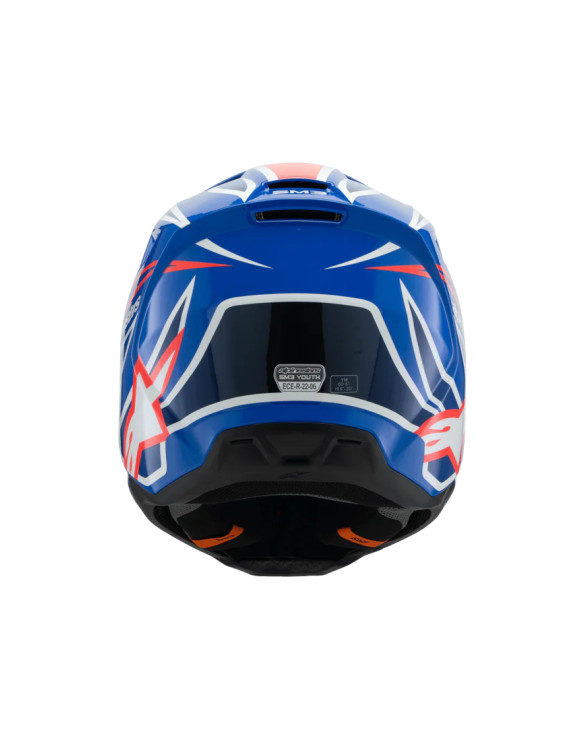 Casco Moto Alpinestars Wurx SM3 Ragazzo ECE06 - Blu/Rosso/Bianco/Nero GI 83021257312 - 5