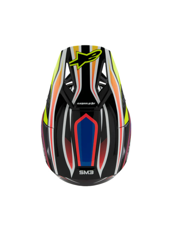Alpinestars Wurx SM3 Motorcycle Helmet for Boys ECE06 - Black/Yellow Fl/Blue/Red GI 83021251574 - 6 Alpinestars Wurx SM3 Motorcycle Helmet for Boys ECE06 - Black/Yellow Fl/Blue/Red GI 83021251574 - 6