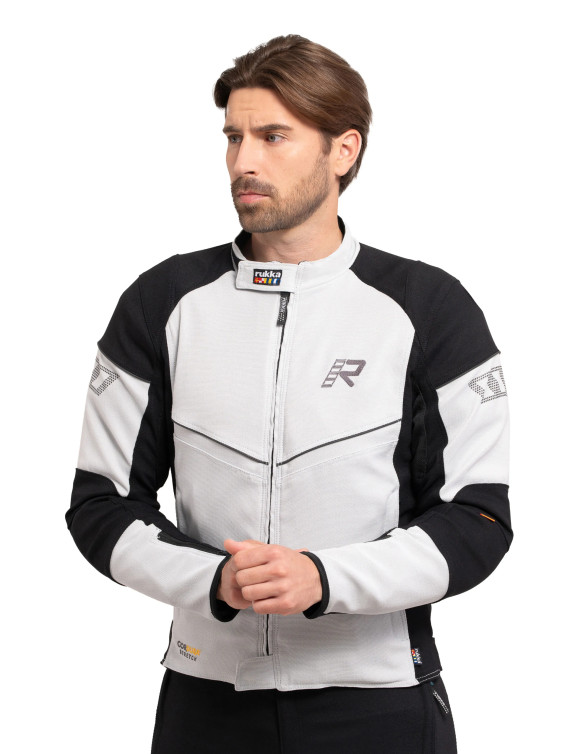Veste Moto Été Homme Rukka Airgobi 2.0 Blanc/Noir 702696764200 - 6