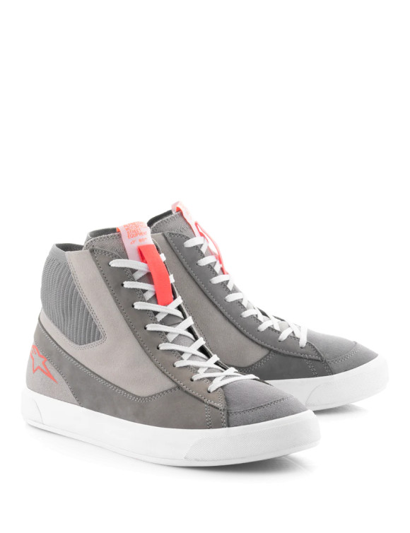 Alpinestars Stated Motorcycle Shoes - Light Grey/Fluo Red/White 25401249251 - 1 Alpinestars Stated Motorcycle Shoes - Light Grey/Fluo Red/White 25401249251 - 1