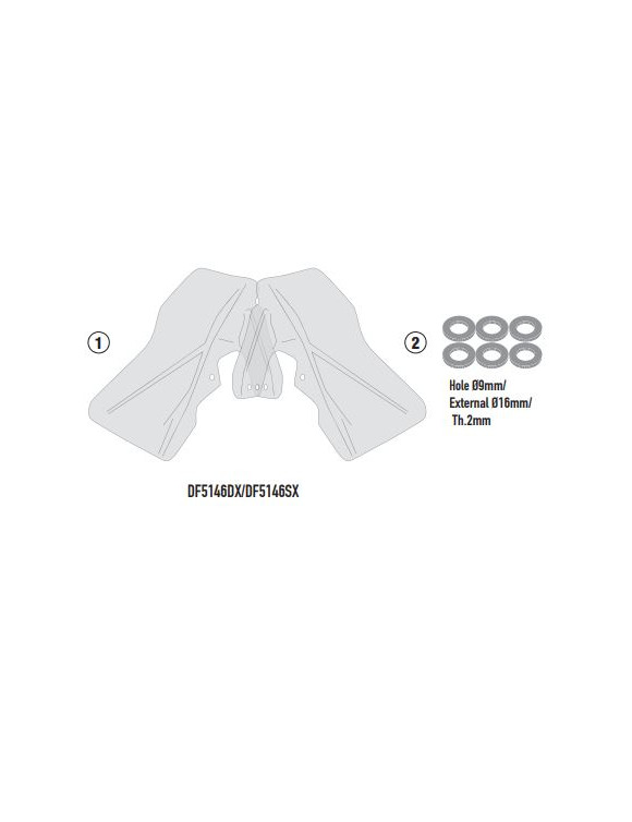 Pair of specific smoked hand deflectors, Givi DF5146, BMW r 1300 gs adventure - 2