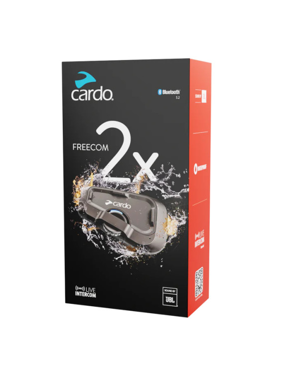 Cardo Freecom 2X Single FRC2X003 Bluetooth 5.2 Intercom - 1