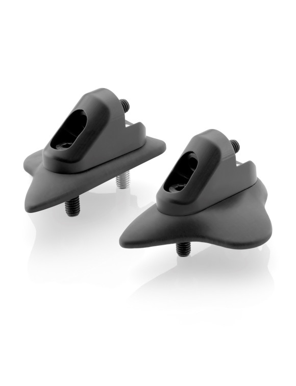 Adattatori specchio a carena (Coppia) Rizoma BS733B - Kit di montaggio specchio a carena e tappo foro specchio - Anodizzato Blac - 1