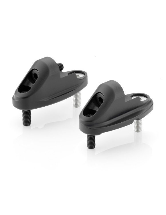 Rizoma Verkleidungsspiegeladapter BS792B – Verkleidungsspiegel-Montagesatz – Schwarz eloxiert - 1