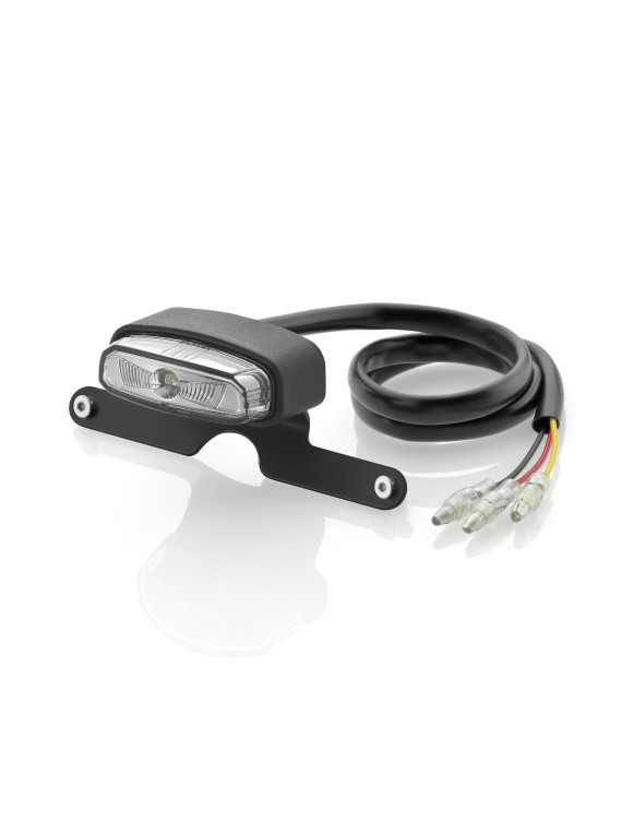 Rear spotlight with license plate and stop light Rizoma EE130B - Anodized Black, Rear - 1