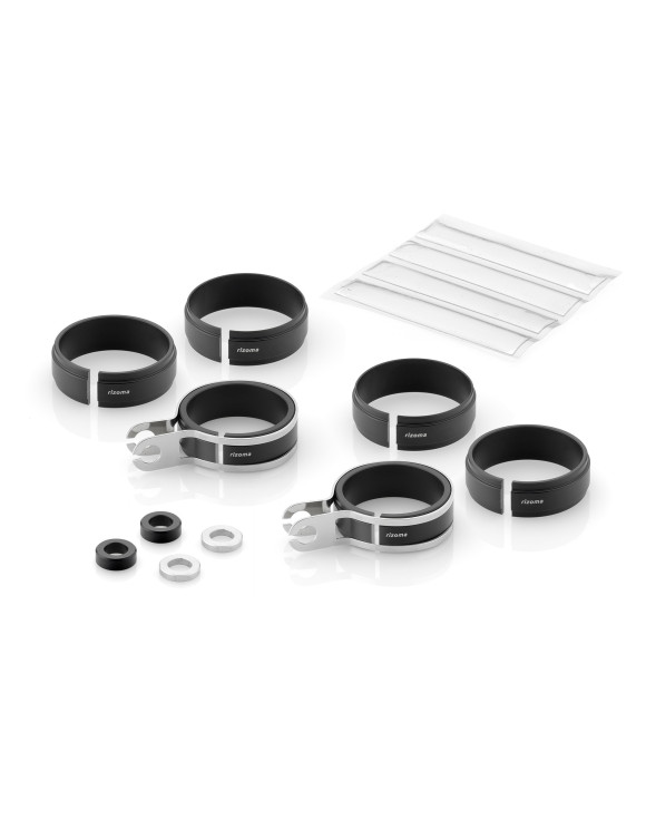 Kit de montage clignotant avant Rizoma FR228B - Technopolymère / PVC, Avant (Ø 39/41/43 mm) - 1 Kit de montage clignotant avant Rizoma FR228B - Technopolymère / PVC, Avant (Ø 39/41/43 mm) - 1