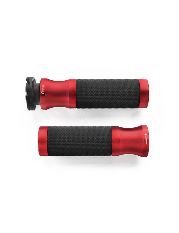 Rizoma GR205R SPORT grips - Vulcan Red anodized, Ø 22 mm - 1
