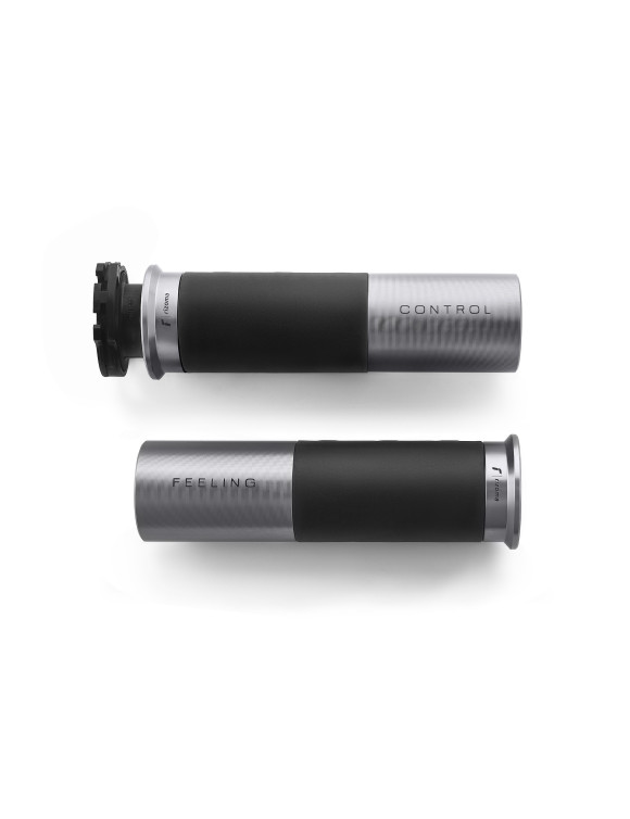 Rizoma GR225D „Icon“ Griffe – Thunder Grey eloxiert, Ø 22 mm - 1