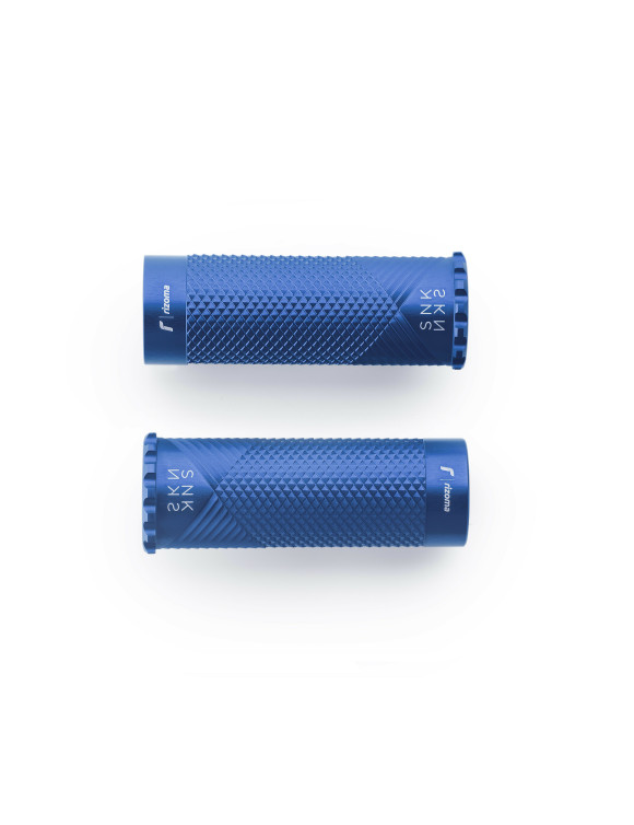 Rizoma PE615U Snake cranks - Anodized Arctic Blue, Rider/Passenger - 1