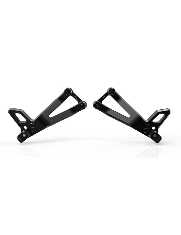 Kit de support de repose-pieds passager Rizoma PE680B - Noir anodisé, Passager - 1