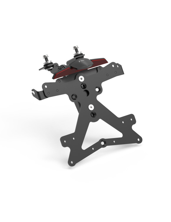 Rizoma PT061B Universal-Kennzeichenhalter – Schwarz eloxiert (Multifit) - 1