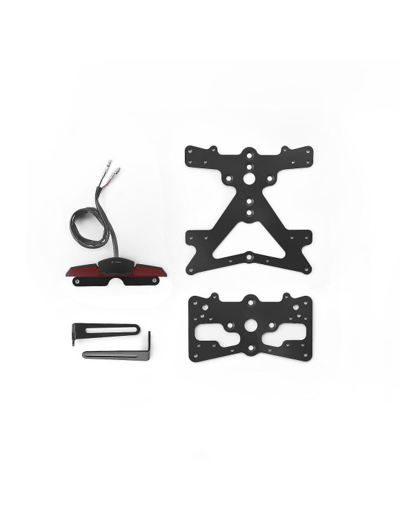 FOX Rizoma PT325B Kennzeichenhalter-Kit – Schwarz eloxiert - 1