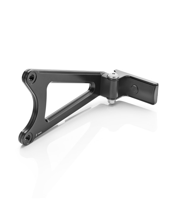 Kit bras support de plaque d'immatriculation OUTSIDE CUSTOM Rizoma PT564B - Noir Anodisé - 1